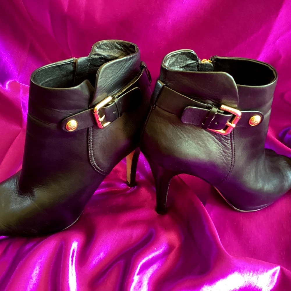 Vince Camuto Fine Soft Leather Peek Toe Heels